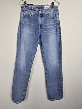 AG-ed Denim Mari Crop High Rise Slim Straight Leg Blue Jeans Size 28R